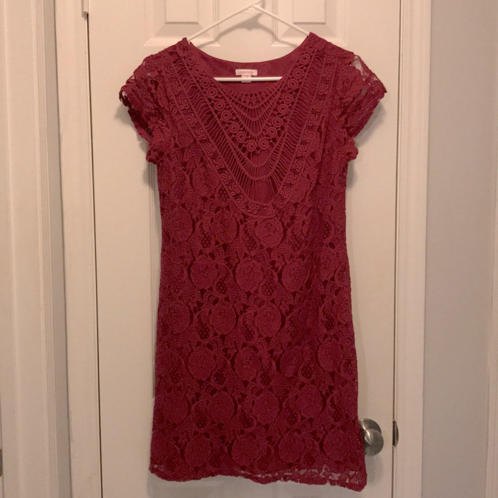 Cute red laced dress